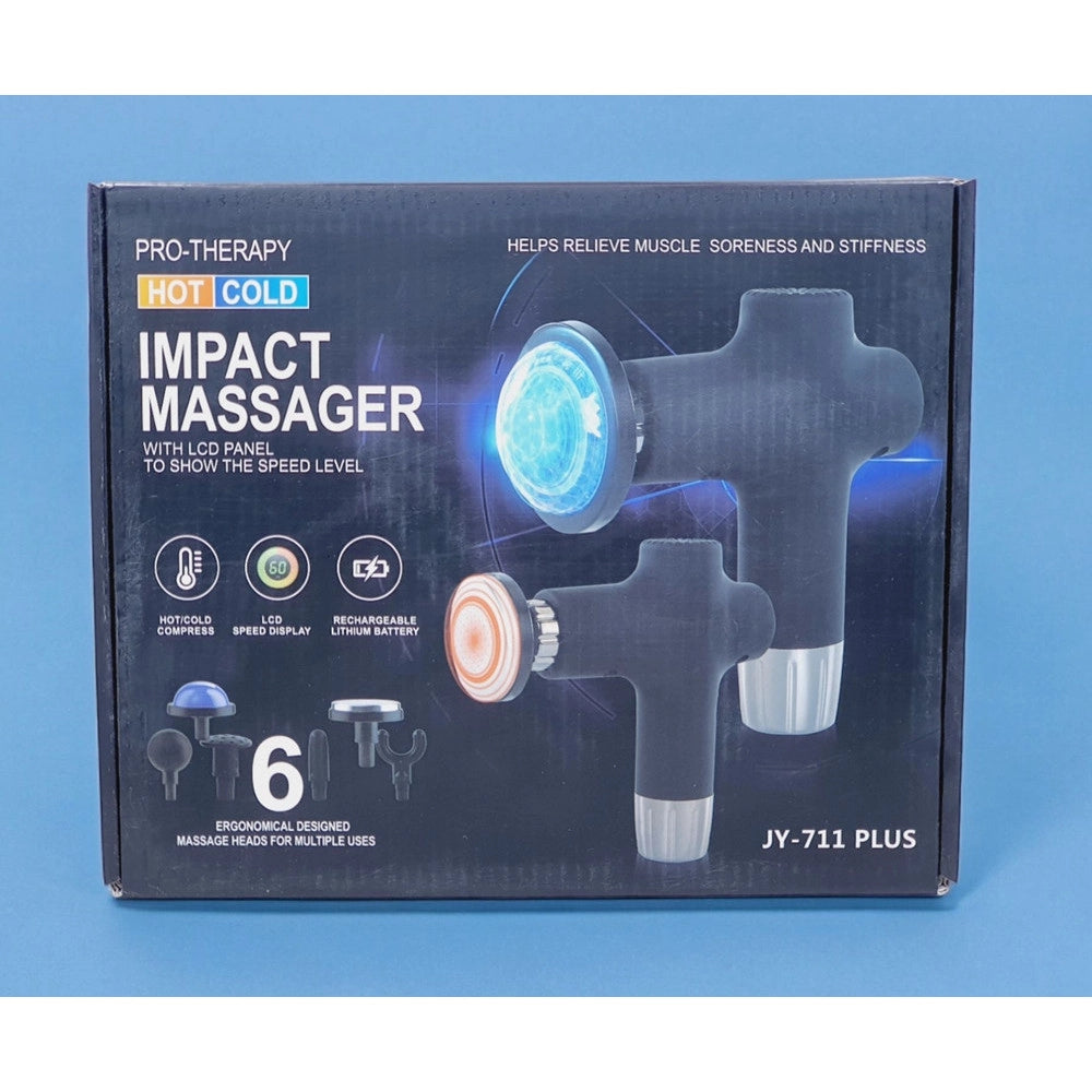 Trade Shop - Pistola Massaggiatore A Percussione Portatile Senza Fili Massaggio A Impatto Caldo/freddo -