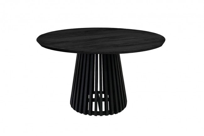 Tavolo Rotondo Fisso Ø 130x75 cm Caffè black in Legno Black