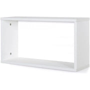 Mensola da Parete Bianca 56.8x30x17 cm - Ripiano Multiuso per Bagno, Camera, Cucina o Ufficio - Libreria Sospesa con Tasselli, Made in Italy