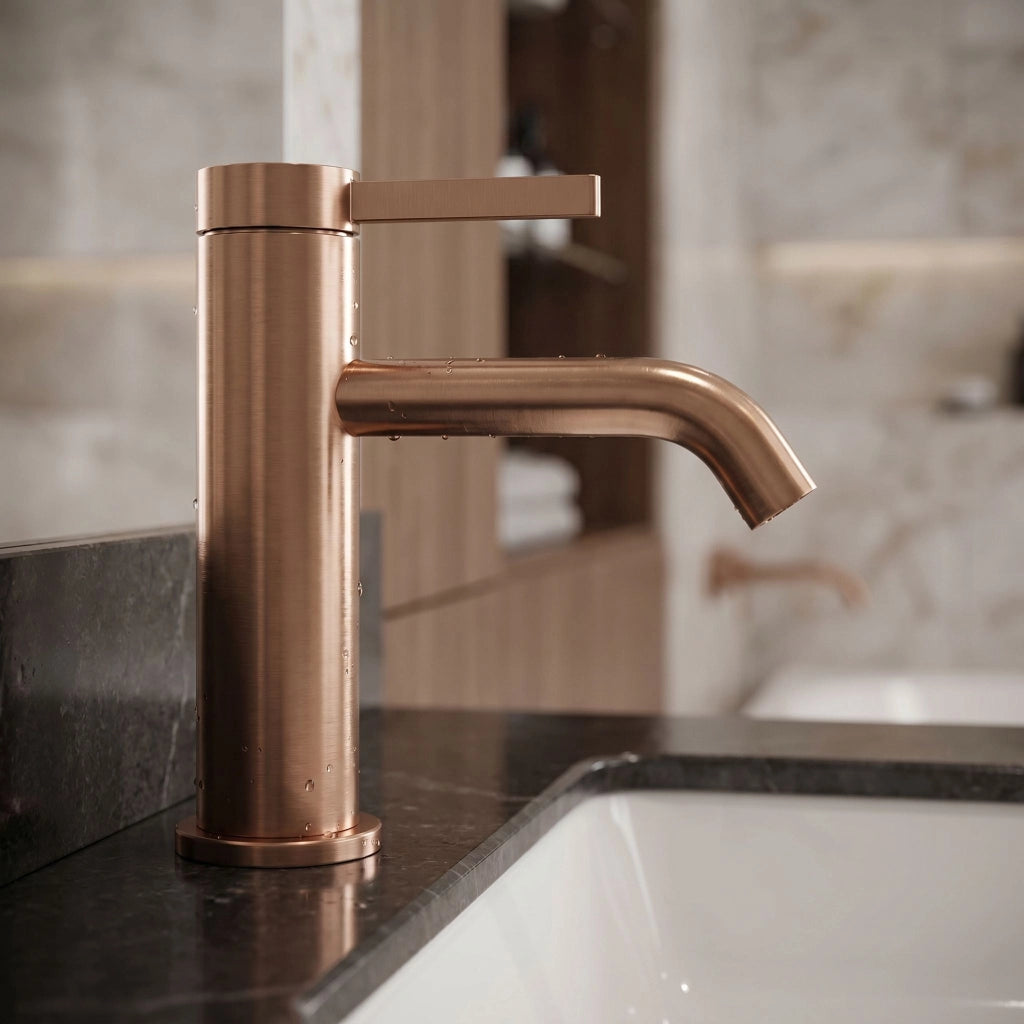 Rubinetto Da Bagno Rea Rivo Brush Copper