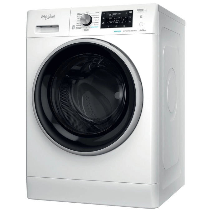 Whirlpool Lavasciuga a Libera Installazione 10 kg Lavaggio 7 kg Asciugatura FFWDD 107448 WBS IT