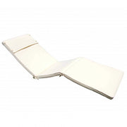 Cuscino Real Lettino 194,5x59x4 cm in Poliestere Ecrù