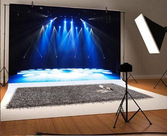 Podio Concerto di Fondale - Lampada da Palco per Spettacolo Notturno - Banner per Disco - Fotografia di Festa - Portretto di Adulto - Accessori di Studio