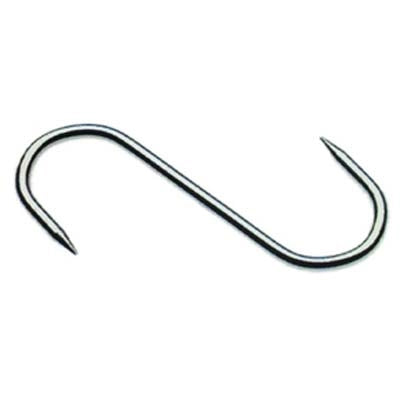 GANCIO MACELLAIO 2 PUNTE - INOX MM  80X4- 10 pezzi