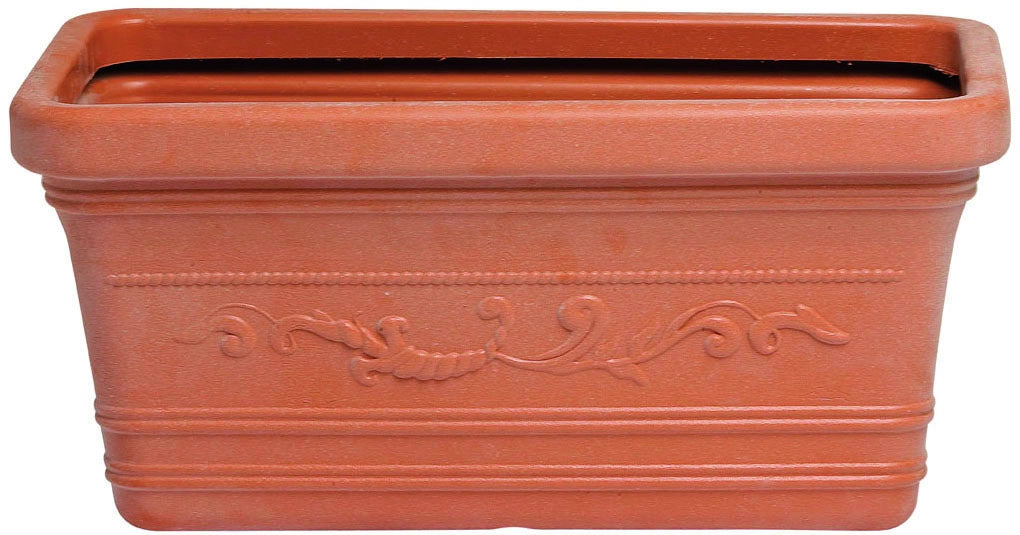 FIORIERA RETTANGOLARE FESTONATA PRESTIGE Col. Terracotta cm.100