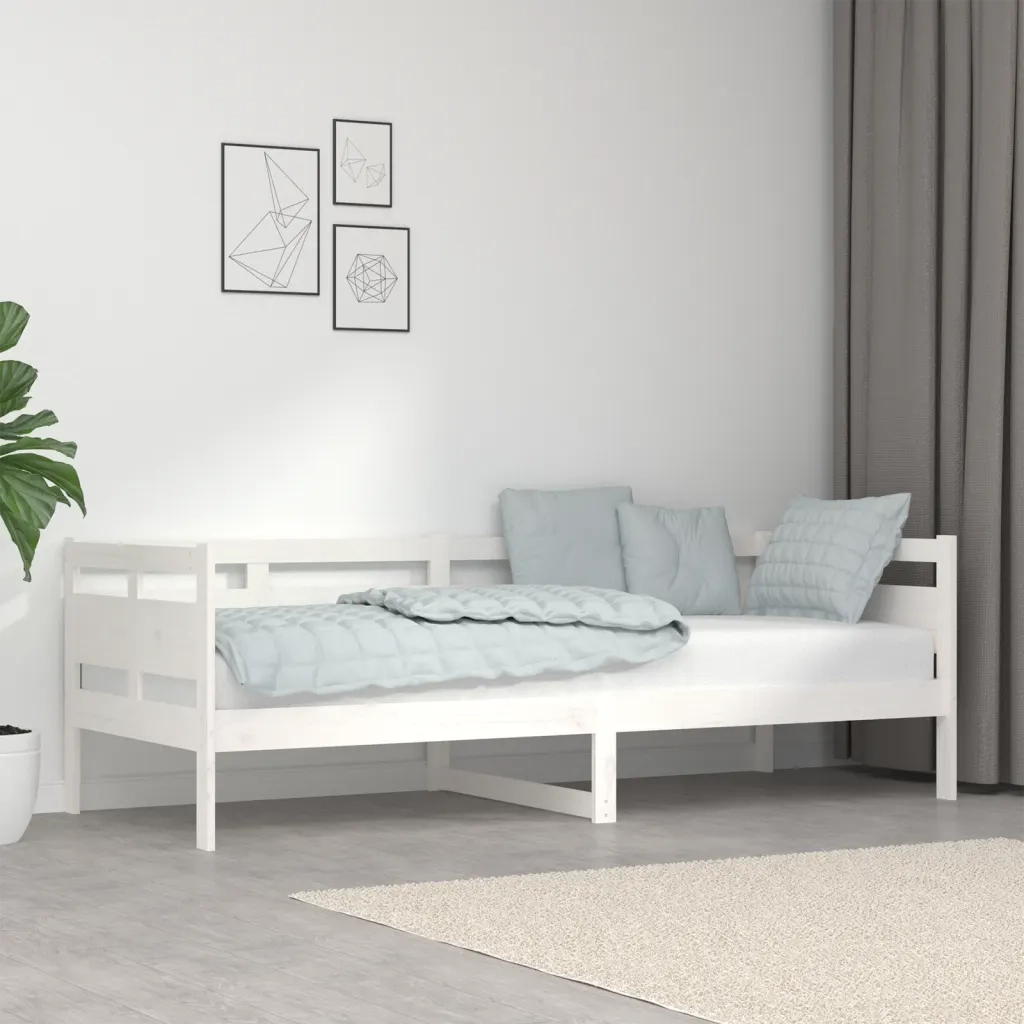 Dormeuse Bianca in Legno Massello di Pino 80x200 cm 820303