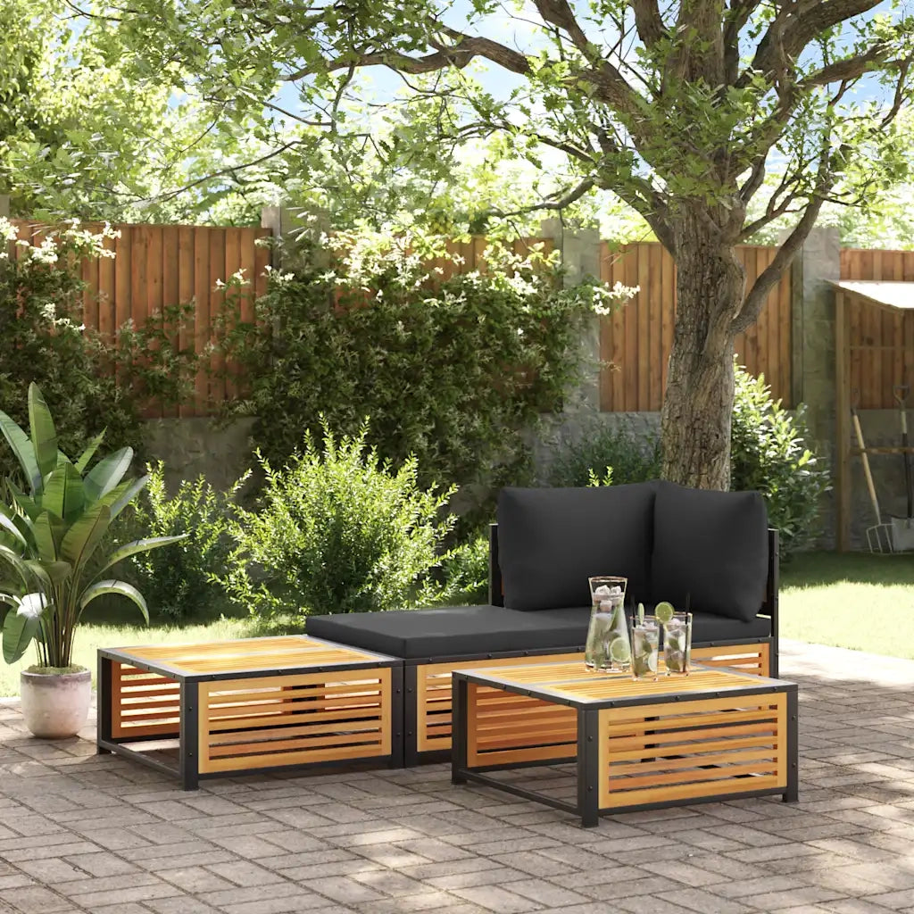 Tavolino da Giardino-Tavolo da Esterno 68x68x30 cm in Legno Massello di Acacia