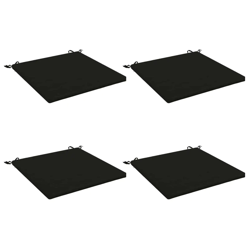 Cuscini per Sedia in 4 Pezzi SOEST 4 pz 100% Poliestere Nero 944600