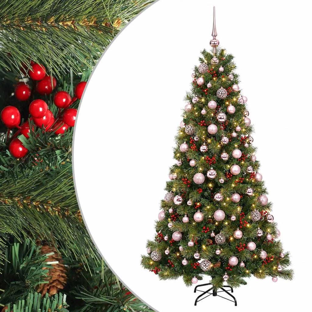 Albero di Natale artificiale con palline 180 cm 300 LED 3466702