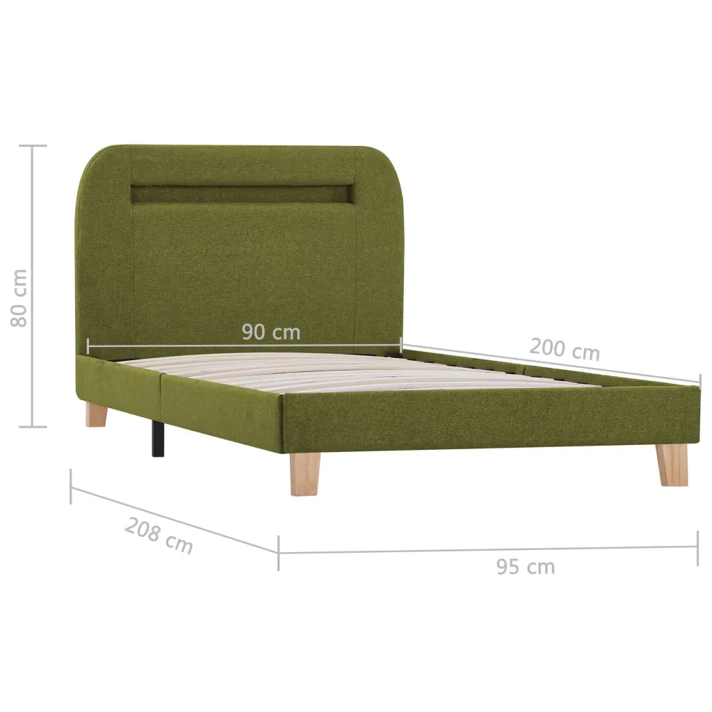 Giroletto con Luci LED in Tessuto Verde 90x200 cm cod mxl 59399