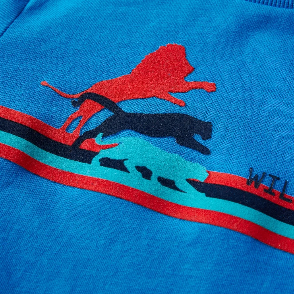 Maglietta da Bambino Maniche Lunghe Blu Cobalto 104 13300