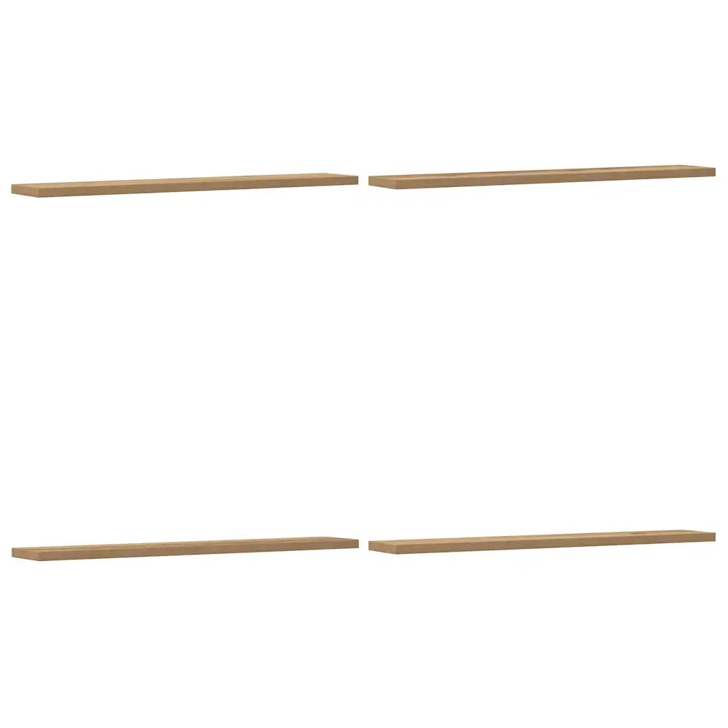 Mensole Parete 4pz Rovere Artigianale 60x20x1,5cm in Truciolato 856298