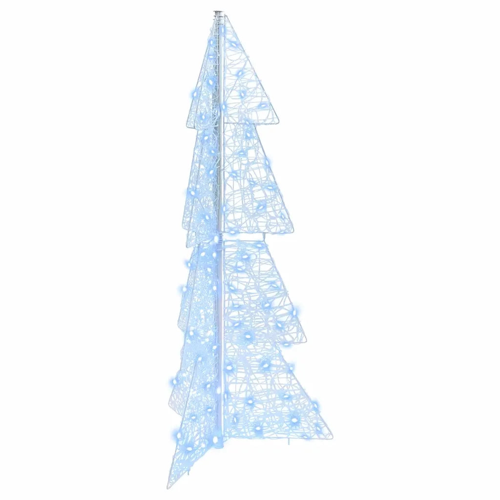 Albero di Natale con 100 LED Bianco Freddo 120 cm Acrilico