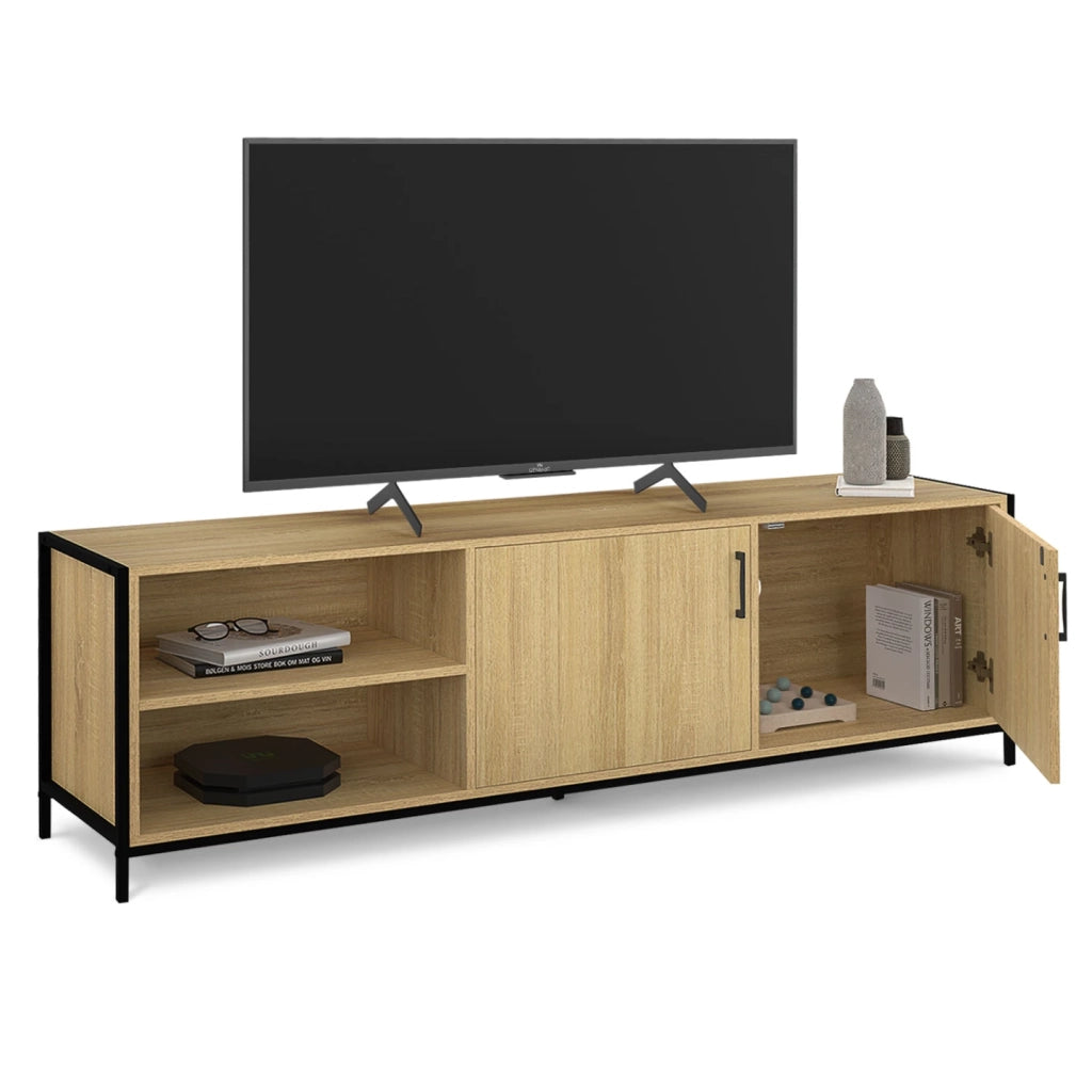 IDMarket - Mueble TV 160 cm DETROIT 2 puertas diseño industrial