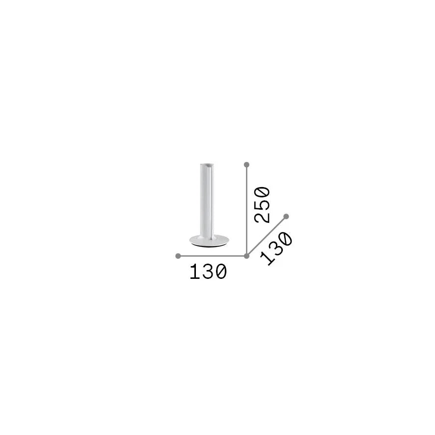 Lampada Da Tavolo Collezione DORICA LED 8W Luce Calda Blu Ideal Lux
