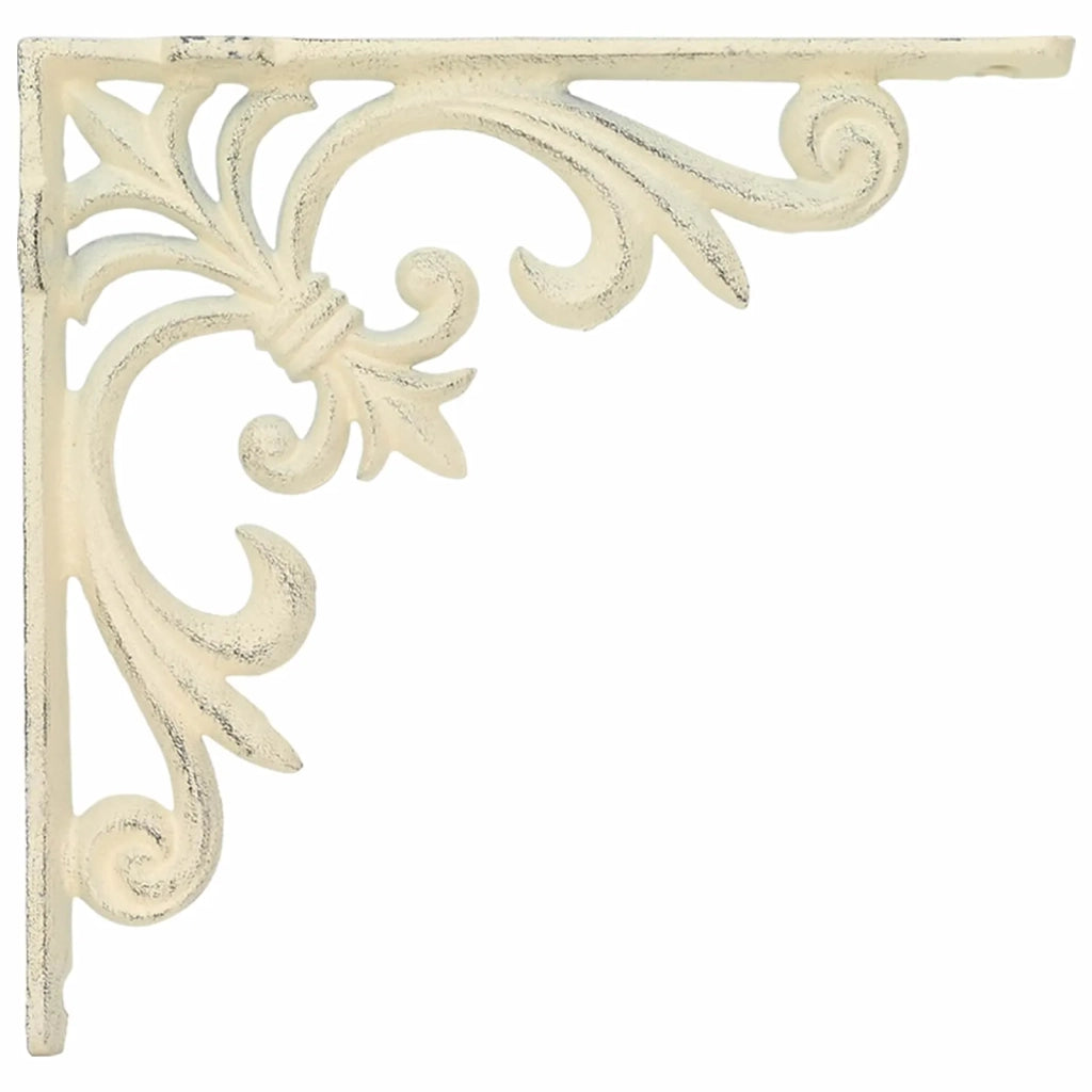 Supporti per mensole da parete 12 pz Bianco antico 42038828
