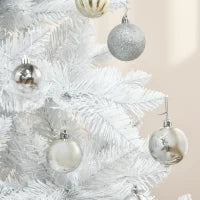 Albero di Natale Bianco con 550 Rami in PVC per Uso Interno, Ø102  x 180cm