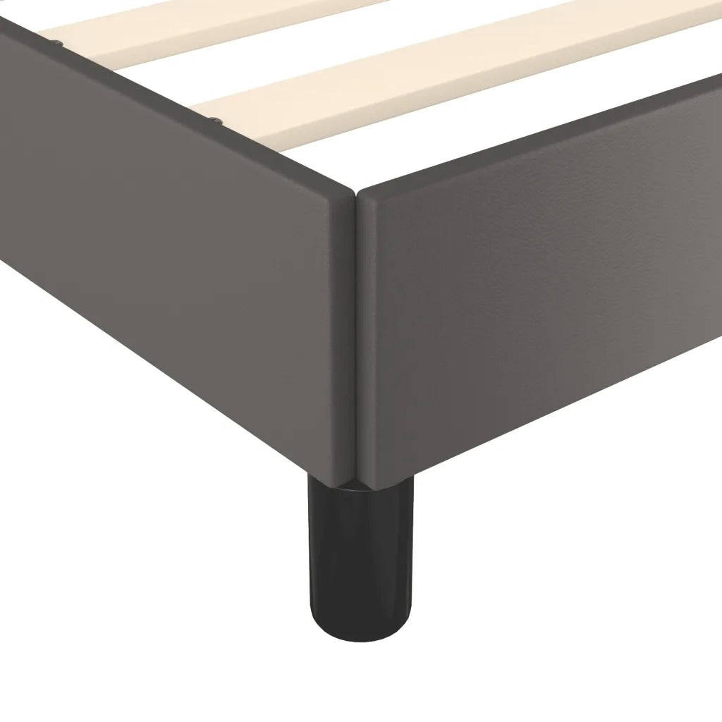 Giroletto-Struttura Letto Grigio 140x190 cm in Similpelle 931736