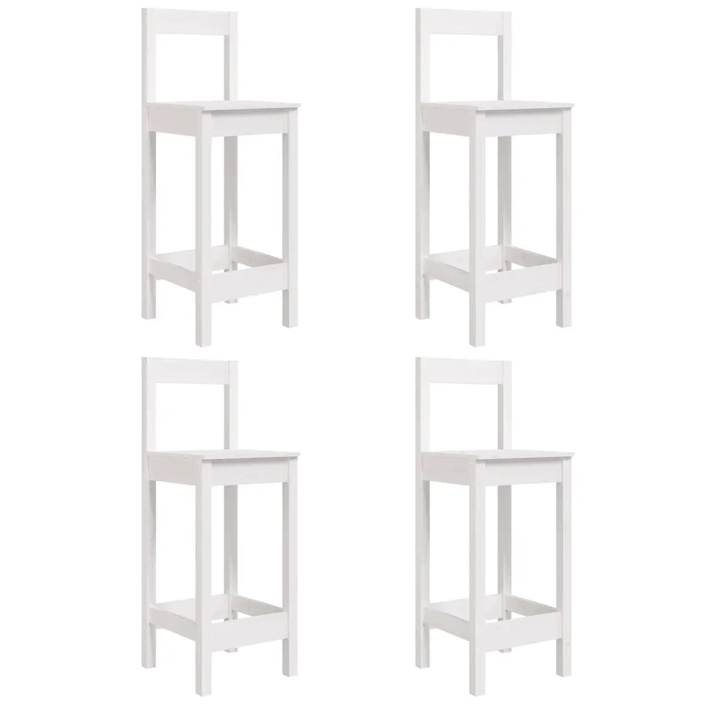Set Bar da Giardino 5 pz Bianco in Legno Massello di Pino 3154741