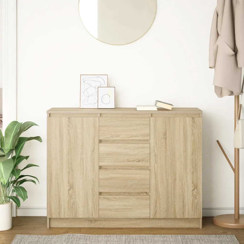 Credenza con Cassetti Rovere Sonoma 100,5x35x76cm in Truciolato 3328446