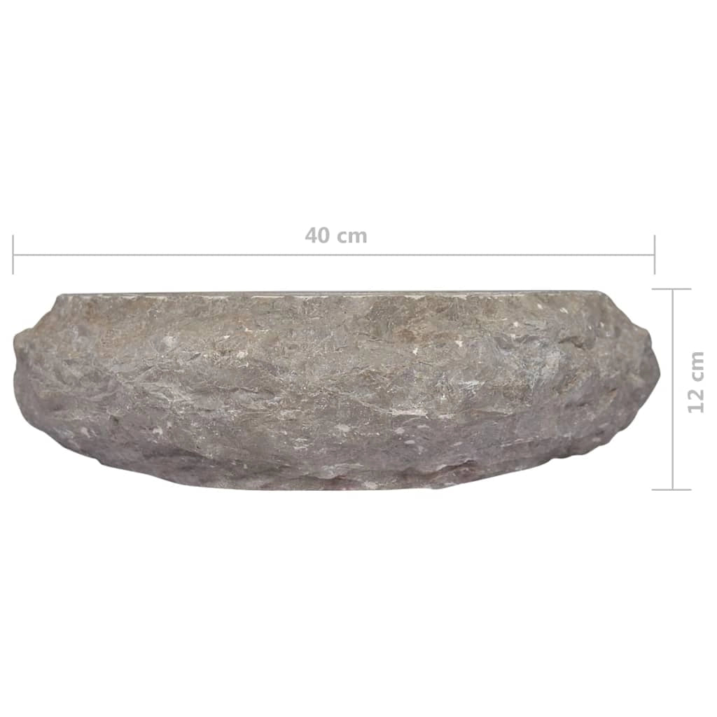 Lavandino da bagno lavabo da appoggio lavabo da WC lavabo da bagno lavabo da interno grigio 40 x 12 cm marmo 02_0002802