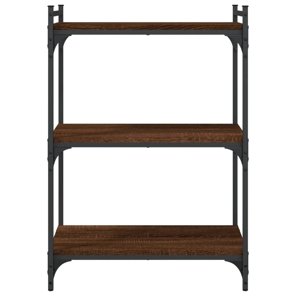 Libreria 3 Ripiani Rovere Marrone 60x30x86 cm Legno Multistrato