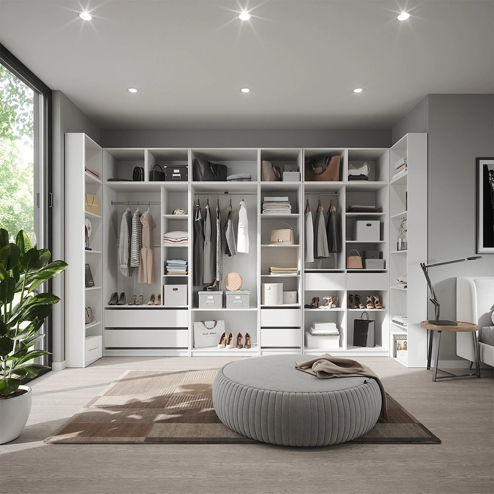 Armadio Elmo Bianco 50 x 200 cm Set di 2 Vicco