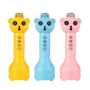 Trade Shop - Microfono Altoparlante Bluetooth A Forma Di Orsetto Per Bambini Karaoke Wireless -