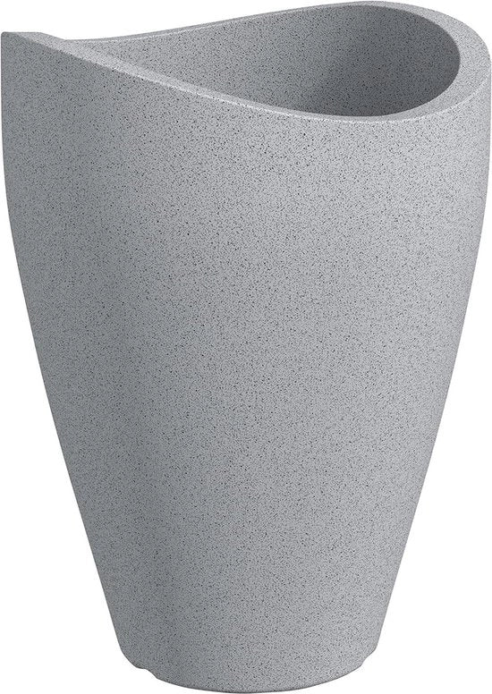 Vaso per piante a forma di globo alto 54 cm - Stony Grey - Realizzato con plastica riciclata - Garanzia 10 anni per esterni