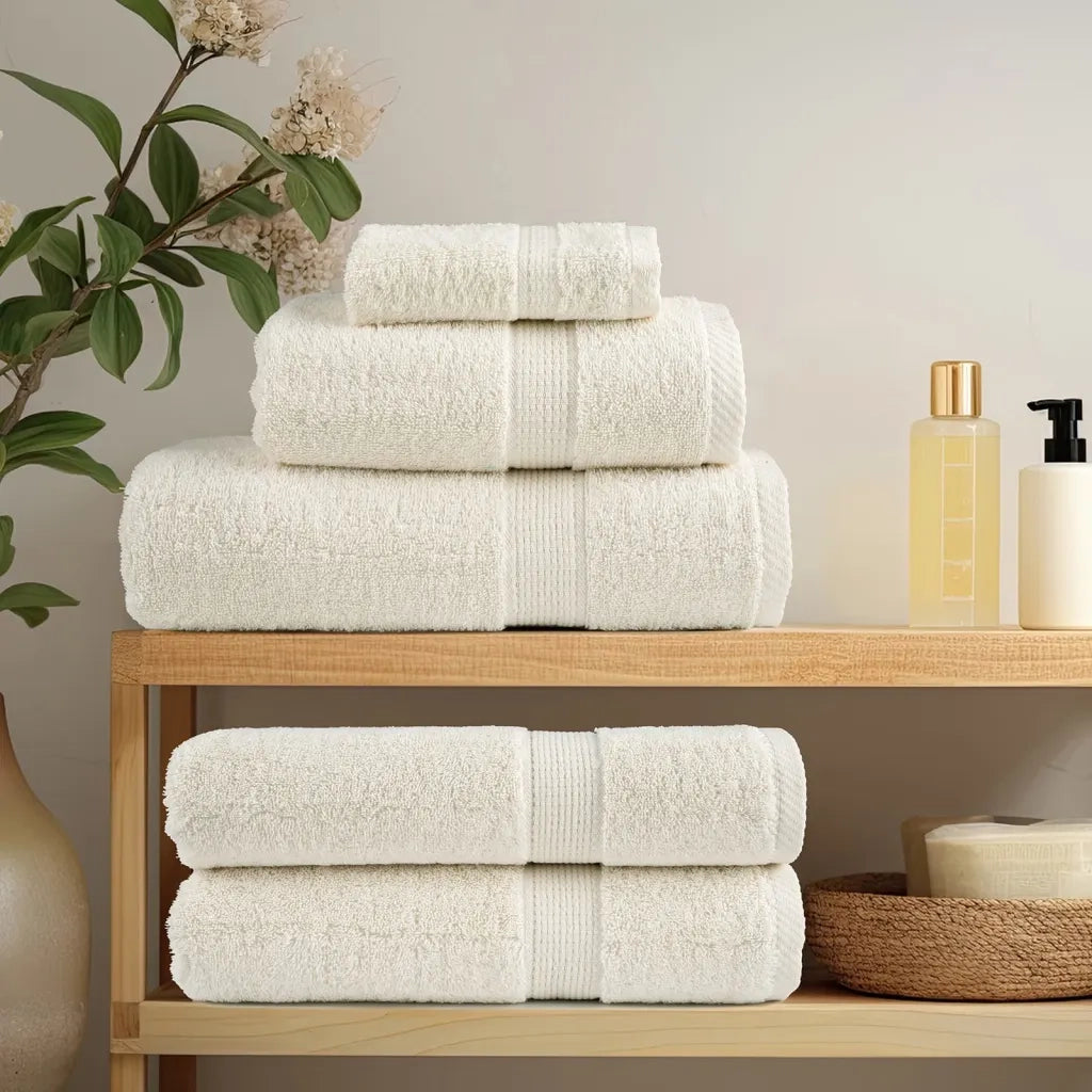 Asciugamani per Sauna SOLUND 2 pz | Teli per bagno Crema 80x200 cm 600 g/m2