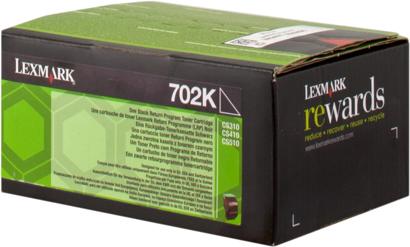 ORIGINAL Lexmark toner nero 702K 70C20K0 ~1000 Seiten cartuccia di stampa riutilizzabile