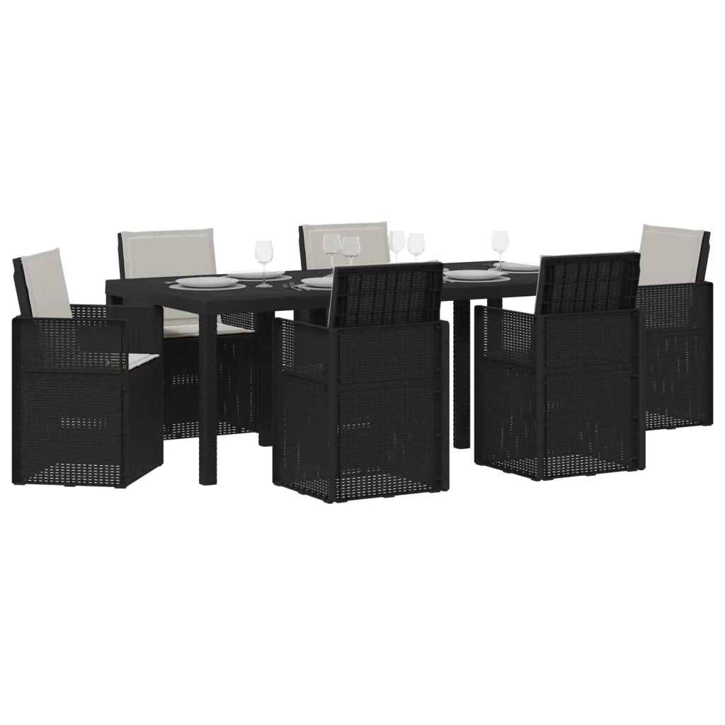 Set da Pranzo per Giardino 7 pcs Antracite e Grigio chiaro PP 3430074