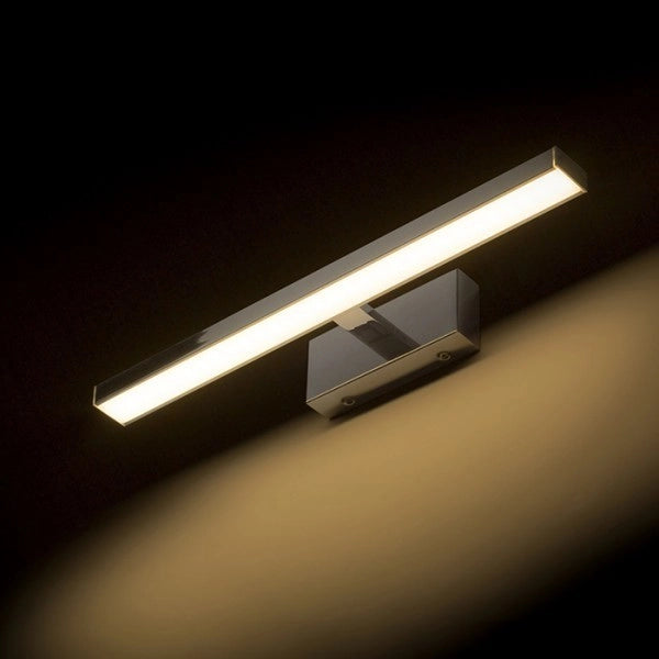 Faretto applique PANON LONG da parete cromo 230V LED 12W IP44 3000K