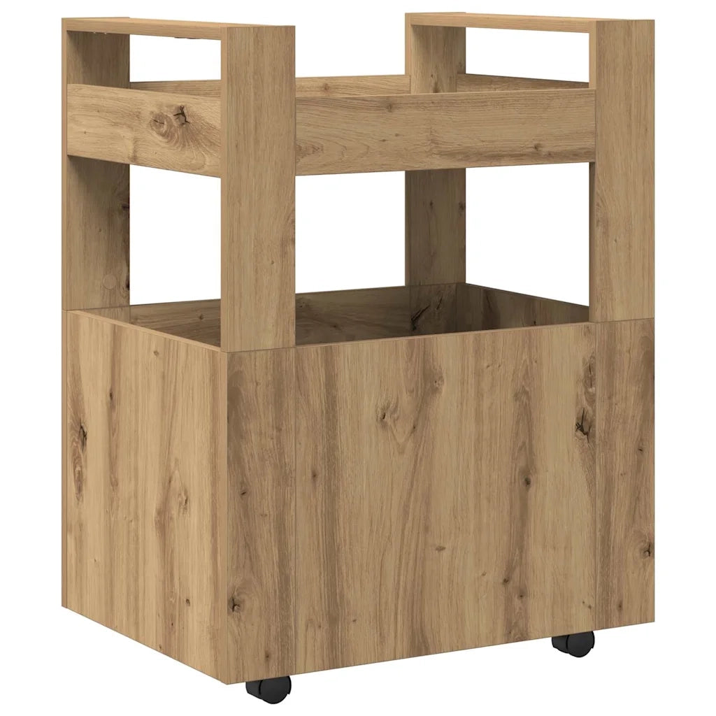 Carrello da Cucina-Scaffale per Cucina rovere artigianale 60 x 45 x 80 cm 672388