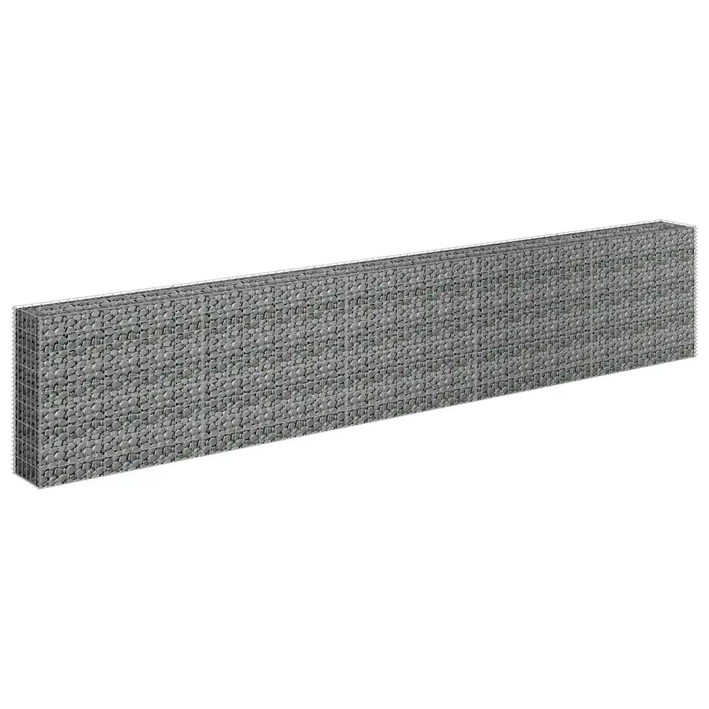 Gabbione Letto Rialzato in Acciaio Zincato 450x30x90 cm