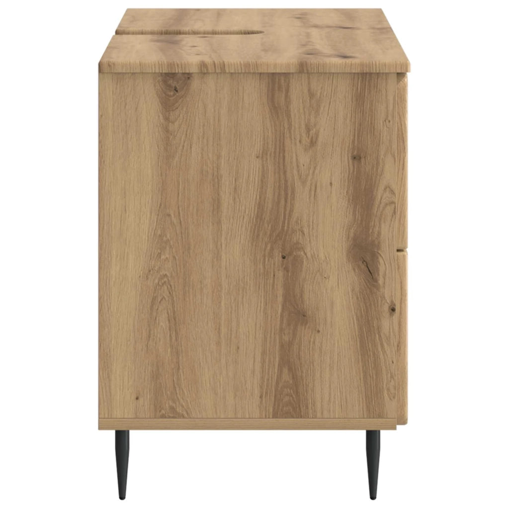 Armadio per Lavabo da Bagno ZWOLLE Rovere Artigianale 896364