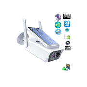 Trade Shop - Telecamera Con Pannello Solare Wifi 2mpx Infrarossi Sd Sensore Movimento Abq-q1 -