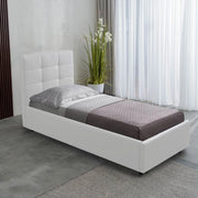 Letto singolo bianco 94x205x105 cm