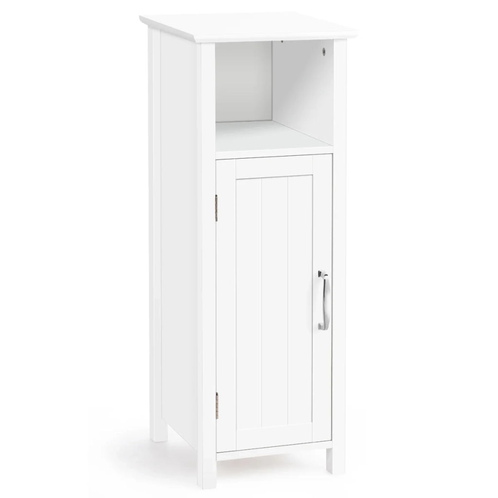 Mobiletto da bagno con ripiano regolabile 30 x 30 x 80 cm ottimizzato per la durata stile minimalista MDF bianco 20_0010289