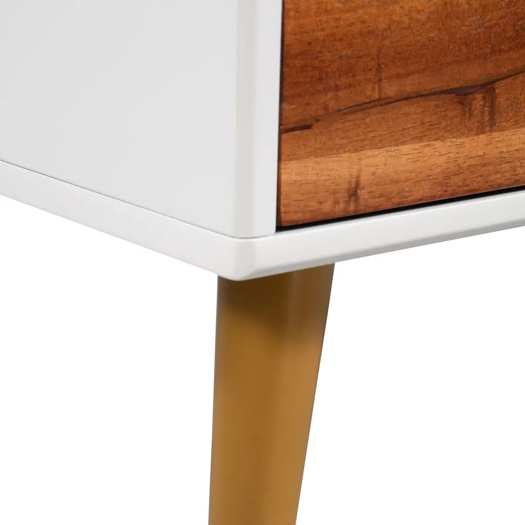 Tavolino da Salotto in Legno Massello di Acacia 90x50x40 cm 245736