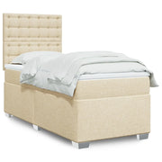 Giroletto a Molle con Materasso Crema 90x200 cm inTessuto 3290390