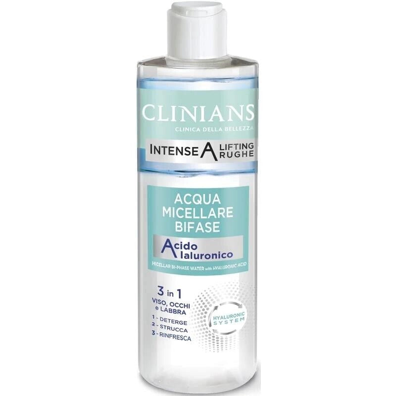 CLINIANS ACQUA MICELLARE BIFASE INTENSE CON ACIDO IALURONICO 400 ML