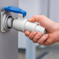 Presa mobile diritta industriale blu 2p+t 16a monofase 220v ip44 gw62004h