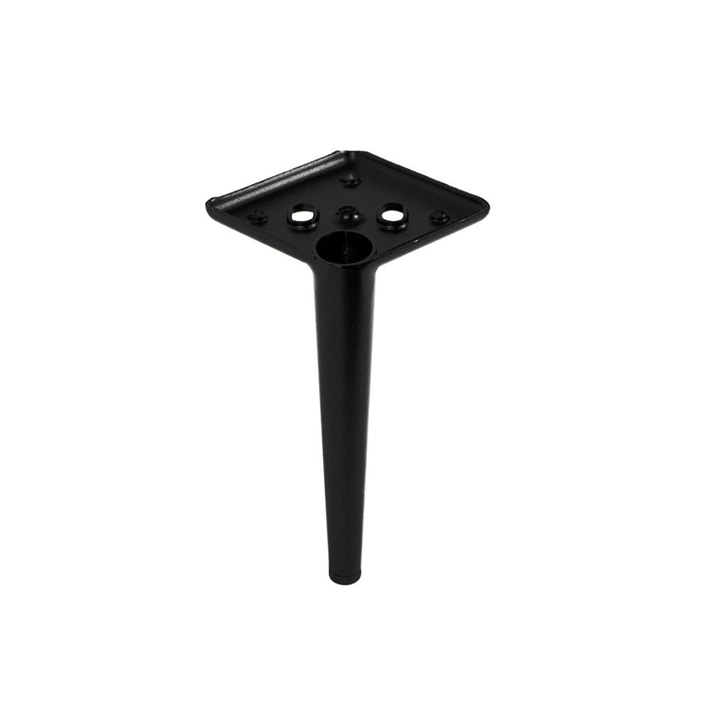 Piede in metallo per mobili e complementi d'arredo Ago17 nero opaco H 17cm.