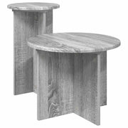 Set tavolini 2 pcs Grigio Sonoma Legno ingegnerizzato