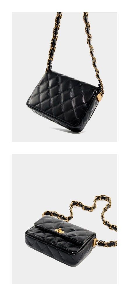 Borse a tracolla da donna in vera pelle, modello Hobo, colore nero