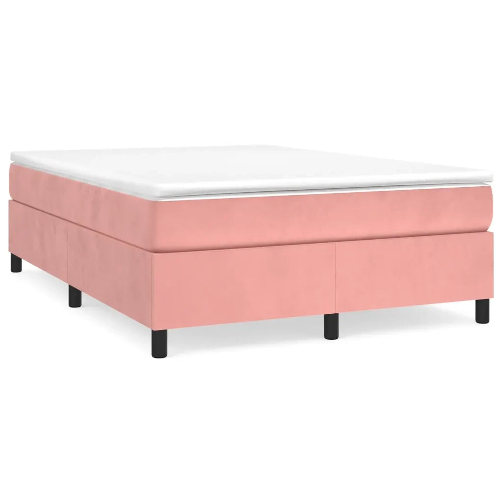 Giroletto a Molle con Materasso Rosa 140x200 cm in Vellutocod mxl 125137