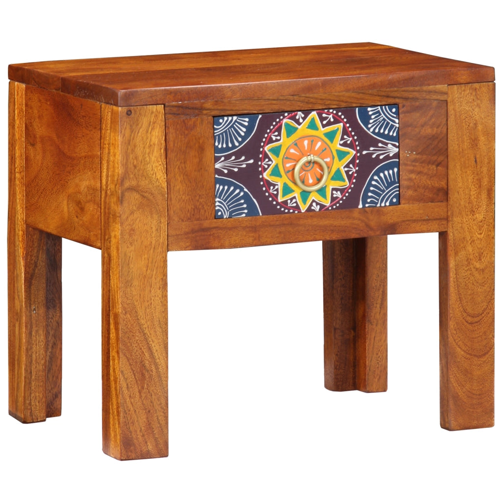 Tavolino  40x30x36 cm in Legno Massello di Acacia