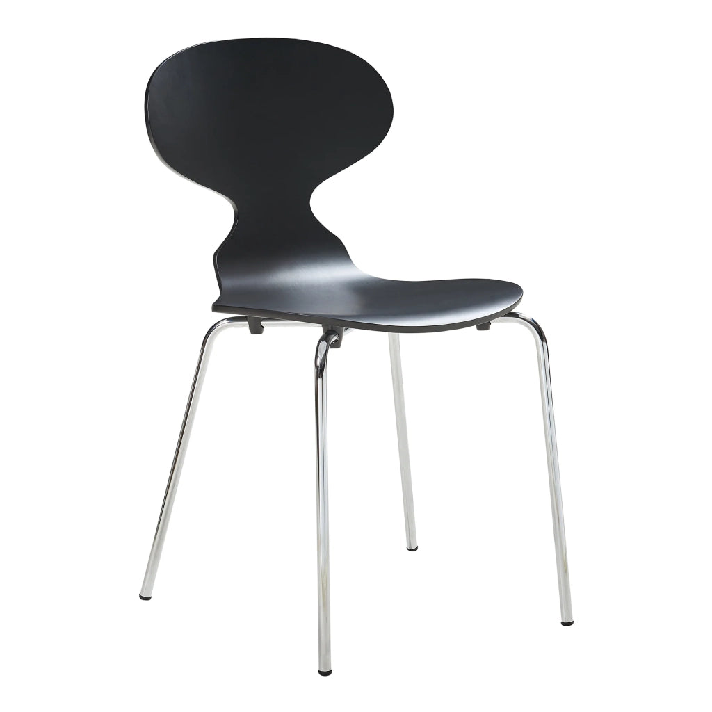 Set di 4 sedie da pranzo dal design moderno e robusto in nero/cromo 03_0009838