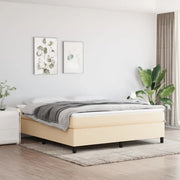 Struttura Letto a Rete a Molle-Giroletto Crema 160x200 cm in Tessuto 696382